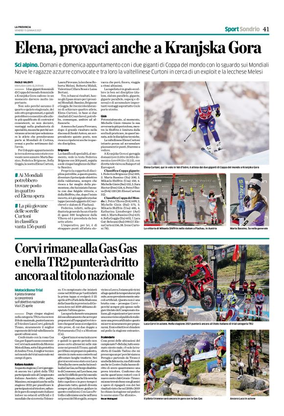 La Provincia di Sondrio 15/01/2021 La Provincia di Sondrio 15/01/2021