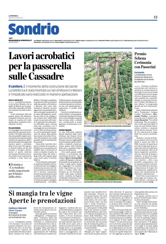 La Provincia di Sondrio 08/06/2021 La Provincia di Sondrio 08/06/2021