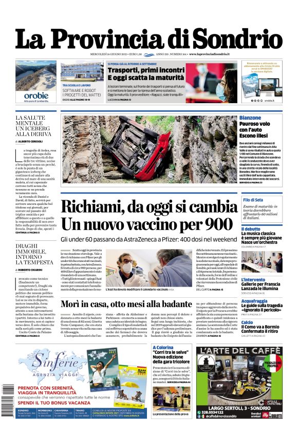 La Provincia di Sondrio 16/06/2021 La Provincia di Sondrio 16/06/2021